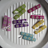 گیره مو انبری رزینی گلدار جفتی | کلیپس فانتزی رنگی