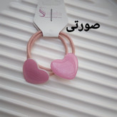کش مو رزینی قلبی اکلیلی رنگی جفتی
