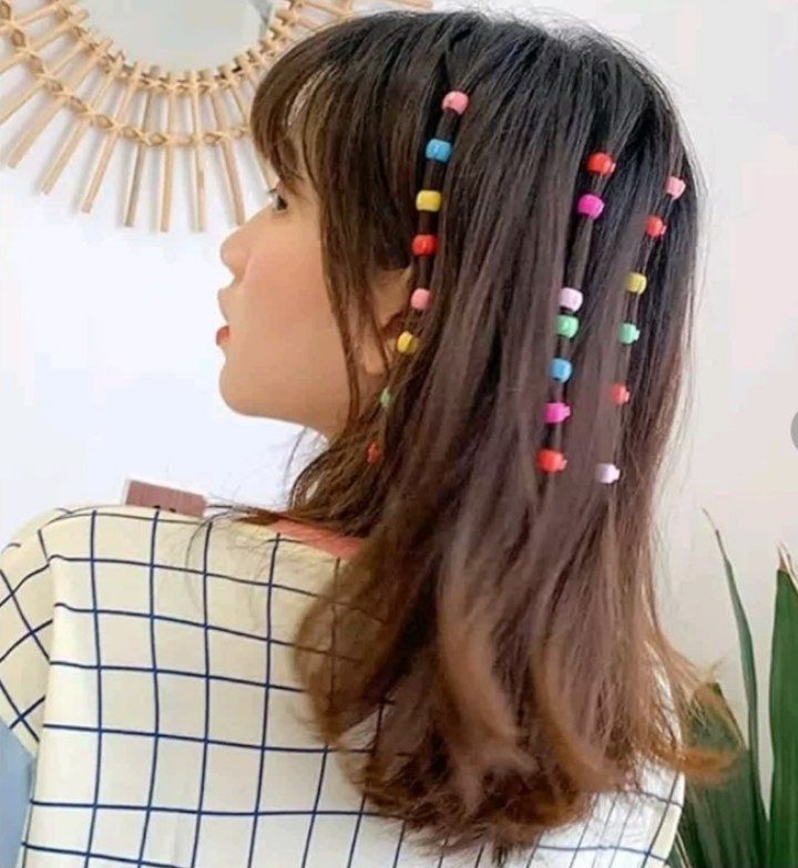 مهره مو رنگی ۱۰ عددی فانتزی