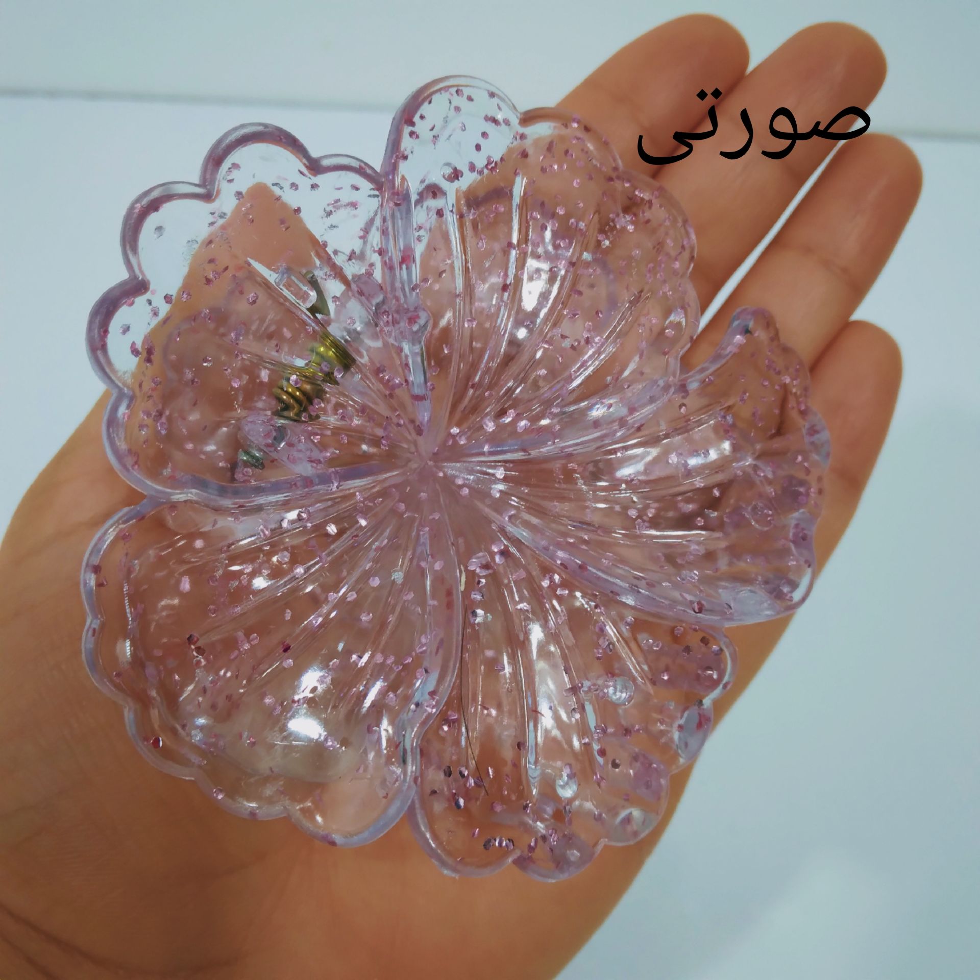کلیپس مو ارکیده اکلیلی ۸ سانتی‌متری رنگی